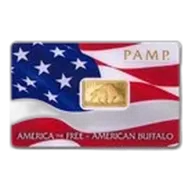 5 gram Gold Bar - PAMP America the Free: Buffalo
