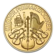 Austria 1/10 oz Gold Philharmonic BU (Year Varies)
