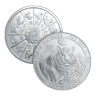 1 oz Year of the Tiger Silver Round