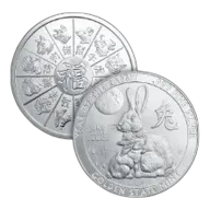 1 oz Year of the Rabbit Silver Round