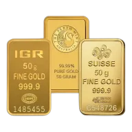 50 gram Gold Bar - Brand Varies (No Card)