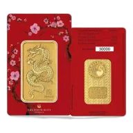 1oz Minted Dragon Gold Bar Perth Mint