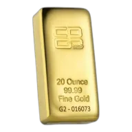 20 oz CPG Cast Gold Bullion 99.99% Pure
