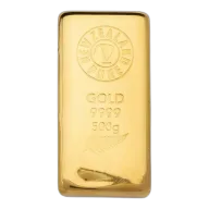 500g NZ Pure Gold Cast Bar 999.9