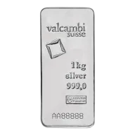 1 Kilogram Silver Valcambi Bar