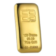 100 g CPG Cast Gold Bullion 99.99% Pure