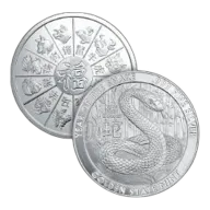 5 oz Year of the Snake 2025 Silver Round