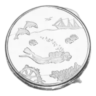 1 ounce HW Minting Company Seabed .999 Fine Silver Round