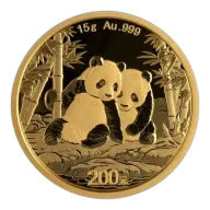 2026 Chinese Panda 15g Gold Coin