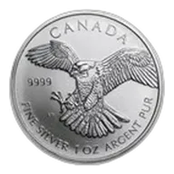 2014 1 oz Silver Birds of Prey Peregrine Falcon (Abrasions/Spots)
