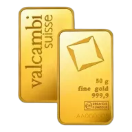 50 g Valcambi Minted Gold Bar