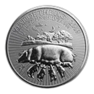 2019 Great Britain 1 oz Silver Year of the Pig BU