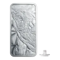 10 OZ SILVER BAR BULL AND BEAR GOLDEN STATE MINT