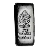 100g Scottsdale Stacker Silver Bar