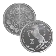 5 oz Year of the Horse Silver Round