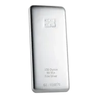 100 oz CPG Cast Silver Bullion 99.95% Pure