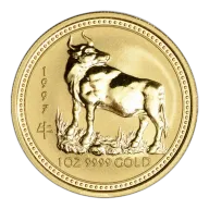 1 Oz Australian Lunar Series "Year of the Ox" Gold Coin (1997) (Series 1)