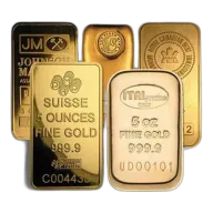 5 Oz Gold Bar .9999 (Random Brand)