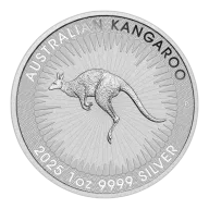 2025 $1 Australian Kangaroo 1oz Silver Bullion Round