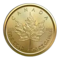 1/10 Oz Gold Canadian Maple Leaf - BU (Random Year, Sealed Packaging)