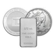 1/2 oz Silver Coin, Bar or Round - Pre Owned - Assorted Mints - .999+ Ag