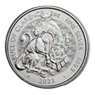 2023 GB 2 oz Silver Royal Tudor Beasts The Bull of Clarence