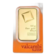 Valcambi 100 Gram Gold Bar (In Assay)