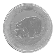 2015 1.5 Oz Canadian Polar Bear & Cub Silver Coin - BU