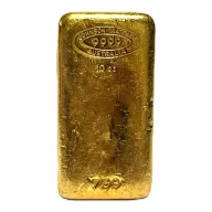10oz Johnson Matthey Gold Cast Bar (Rare Buyback)