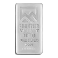 1 Kilo Silver Bar - Frontier Mint (Sandblast Finish)