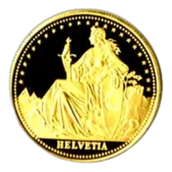 Swiss Gold Helvetia Quarter Ounce (dates our choice)