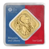 The Royal Mint UK Britannia and Liberty 1oz Gold Bar
