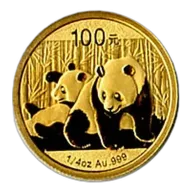 Chinese Gold Panda Quarter Ounce 2010