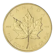 1 oz Canadian Gold Maple Leaf Coin .999 Fine (1979-1982 Dates)