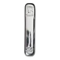 100 gram Cast-Poured Silver Bar - Bunker Bullion Long Skinny Bar
