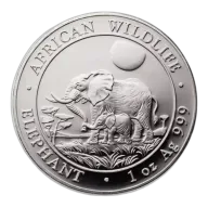 Somalian 1oz Silver Elephant - Backdated