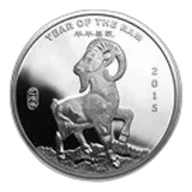 1 oz Silver Round - APMEX (2015 Year of the Ram)