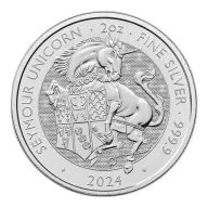 2024 UK Tudor Beasts Seymour Unicorn 2oz Silver Coin