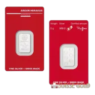 Argor Heraeus 5 Gram Silver Bar