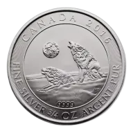 3/4 oz RCM Silver Howling Wolves - 2016