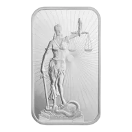Lady Justice 5oz Silver Bar Kinesis Mint