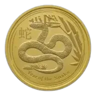 2013 2 oz Gold Coin Lunar Year of the Snake Bullion Coin
