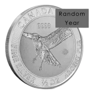 1/2 oz Canadian Silver Red-Tailed Hawk Coin (Random Year)