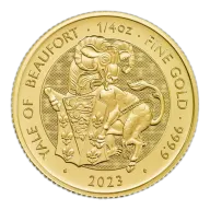 2023 1/4 oz British Gold Tudor Beasts Yale of Beaufort Coin