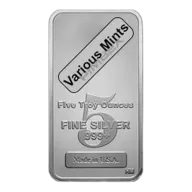 5 oz Silver Bar - Various Mints