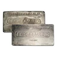 100 oz Silver Bar - Engelhard .999 Fine Random Design