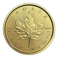 1/4 oz Canadian Gold Maple Leaf Coin - Random Year