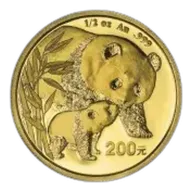 2004 Gold Panda 0.5 oz Bullion Coin