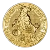 2018 1 oz Gold Coin Queen's Beasts Bullion Black Bull of Clarence
