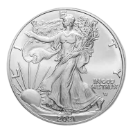 2021 1 oz American Silver Eagle Coin BU Type 2